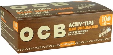 Ocb Filter Activ Tips Slim Unbleached 7 mm